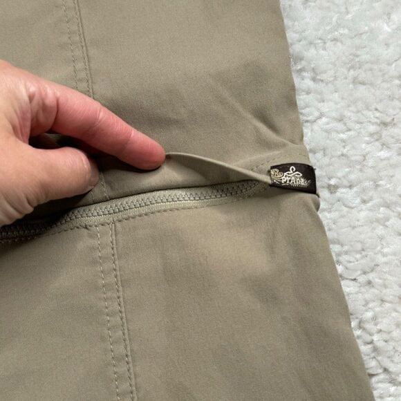 Prana Monarch Convertible Roll Up Leg Hiking Pants Tan 10 Short - Picture 9 of 15